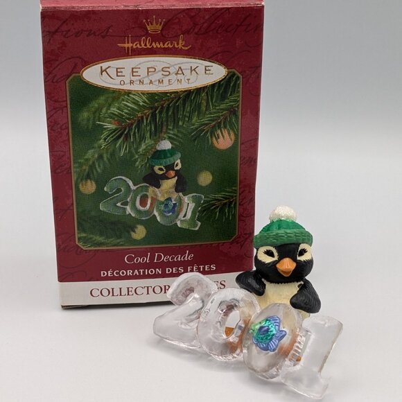 Hallmark Keepsake Cool Decade 2001, 2nd in Cool Decade Series, Penguin Ornament - Picture 2 of 11